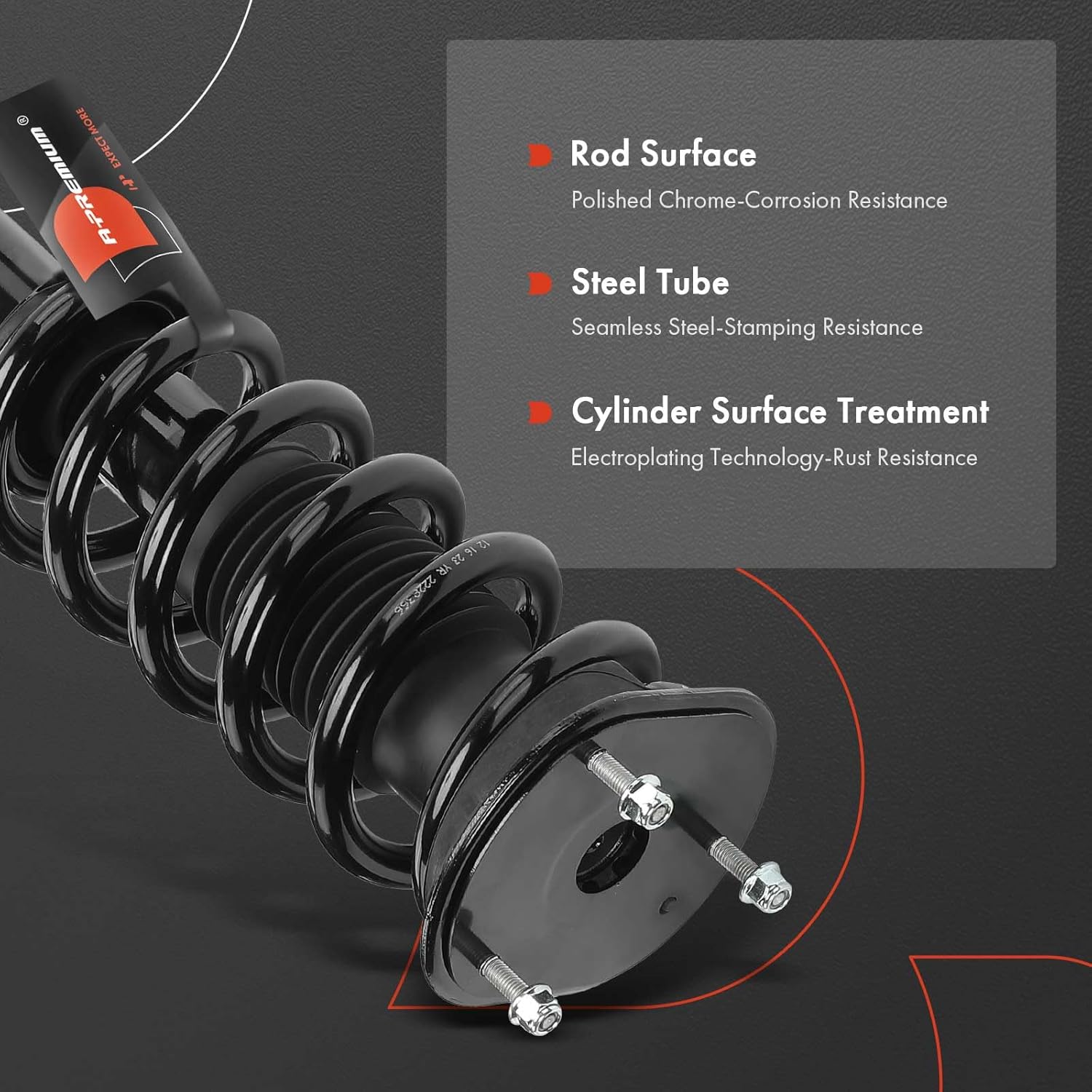 A-Premium Front Complete Strut and Coil Spring Assembly Compatible with Dodge Durango 2016-2022, V8 Models only, 2-PC Set