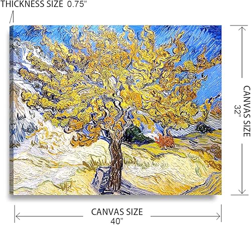 Vista 945 de DECORARTS - Almond Blossom Tree - Vincent Van Gogh Art Reproduction. Giclee Canvas Prints Wall Art for Home Decor 30x24