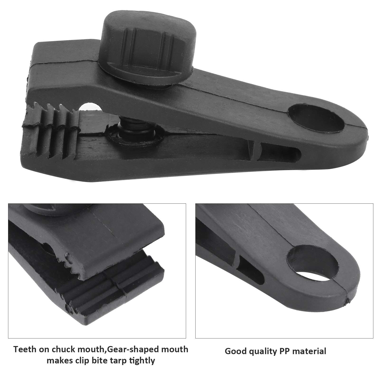 Tent Clip, Windproof Fixing Buckle 10 X Tent Clip for Mountaineering Camping Bags, Wallets and Luggage