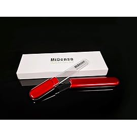 MiDenso Premium Glass Nail File with Case, Crystal Diamond Salon Best Beauty Nail Buffer for Natural and Acrylic Nails Christmas Gift for Woman and Man,Wine Red