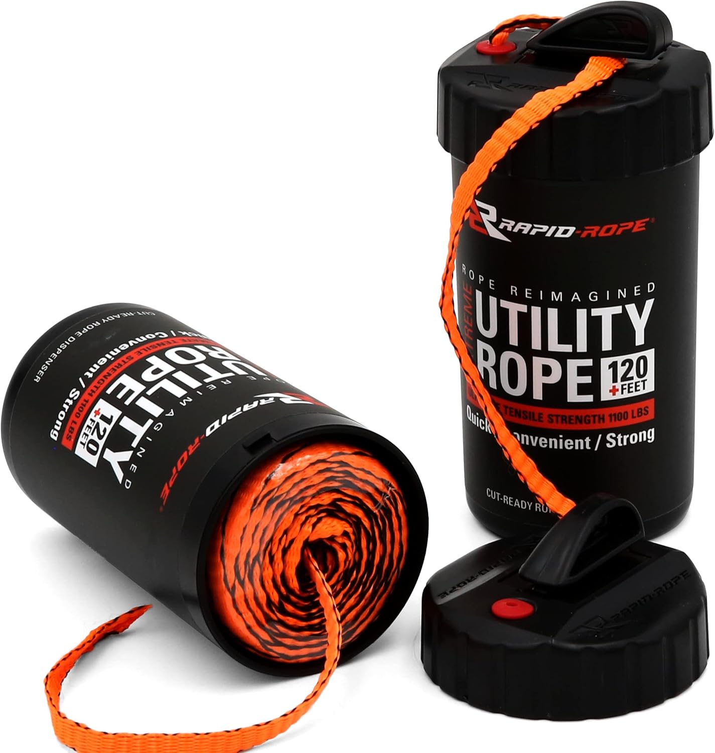 Rapid Rope Canister 120ft Orange Flat Tactical Paracord