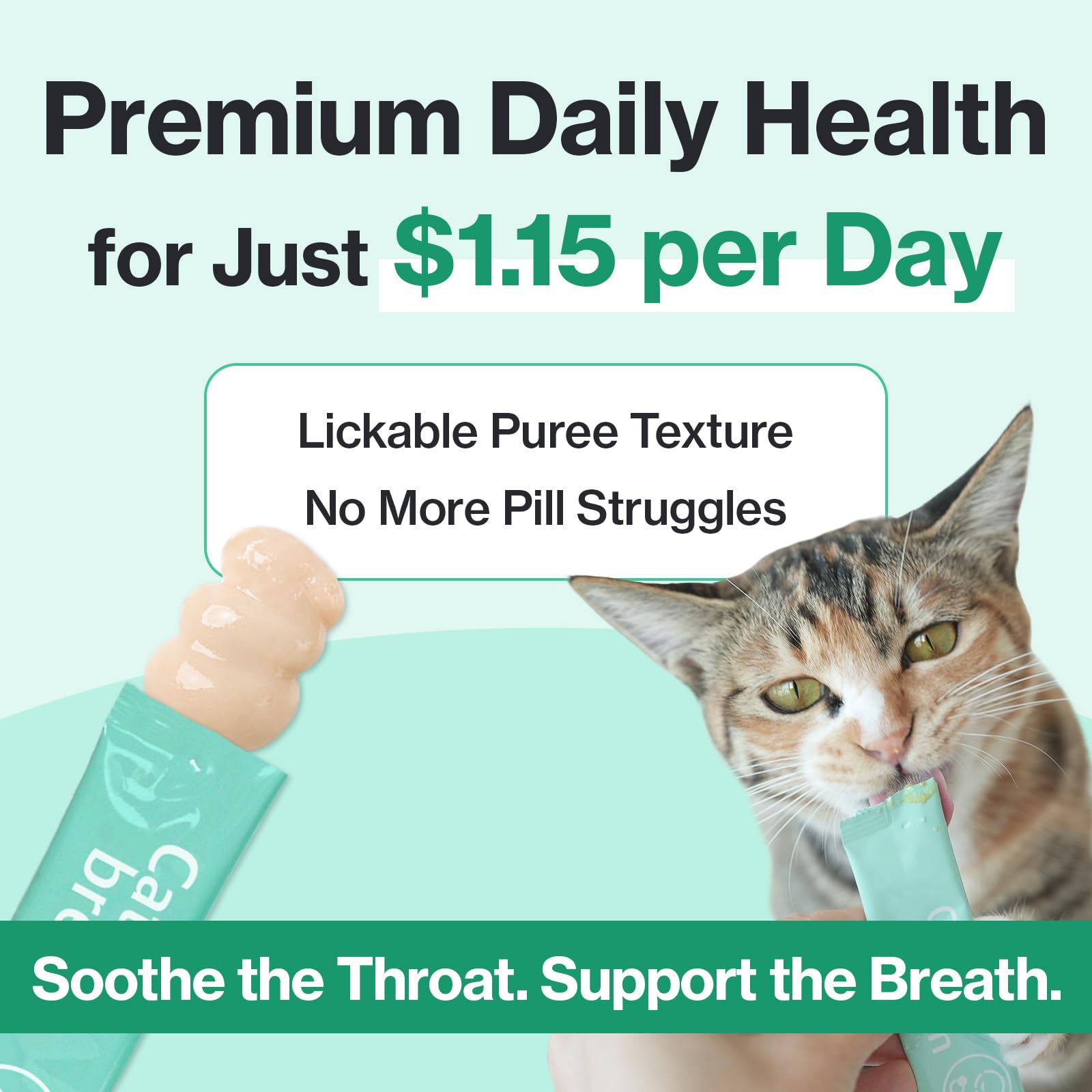 Cat Breath Bronchial Supplements Cat Sneezing Treatment Asthma Cold Cough Nose Relief Respiratory&Immune Support with TF-343-30 lickable Formula Individually Packaged, Chicken (1 Pack) — Amazon image 8
