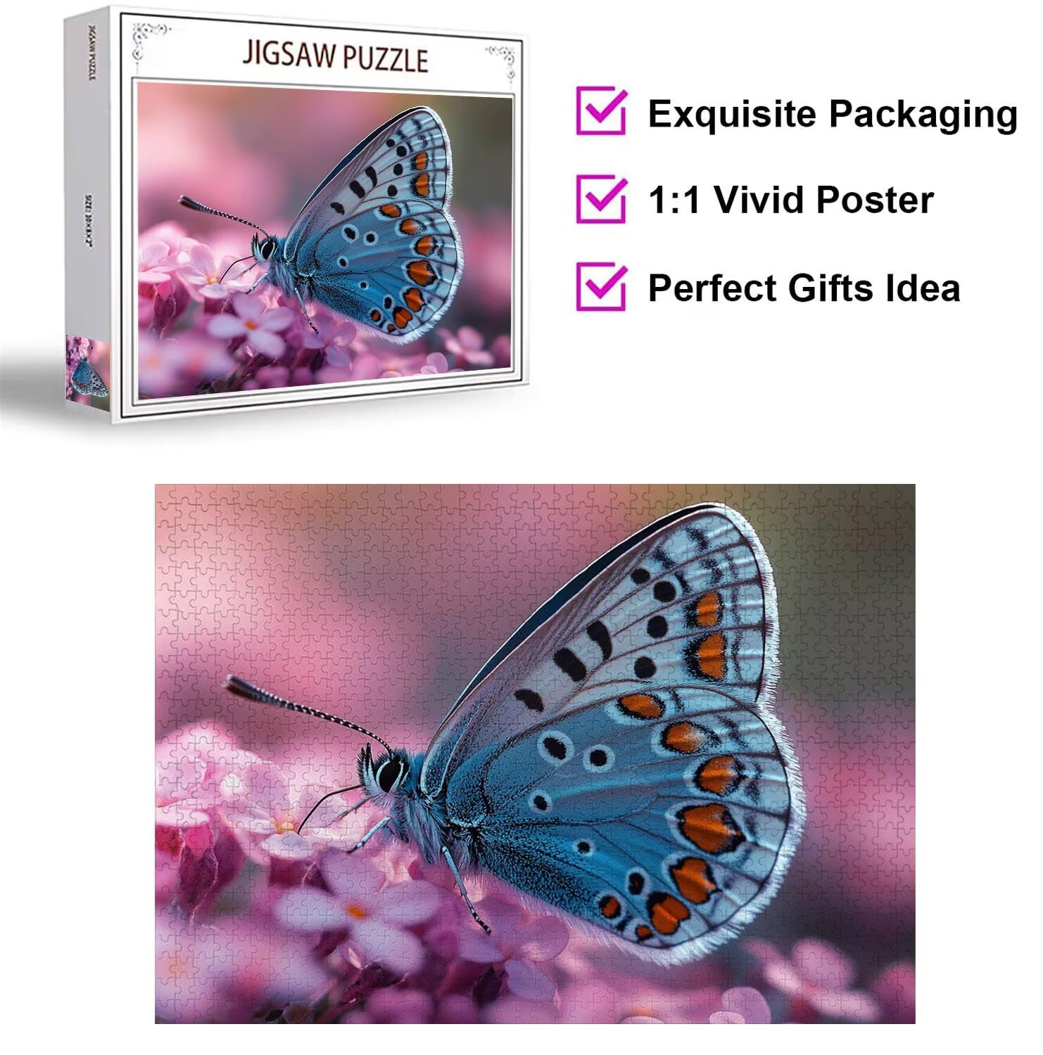 Puzzle 5000 Pezzi Fiori Puzzle Adulti, Gioco Educativo, n-290 | Jigsaw Puzzles farfalla, Impossibile Difficile Sfida, Classici Gioco Familiare, Giochi Divertenti, Idee Regalo