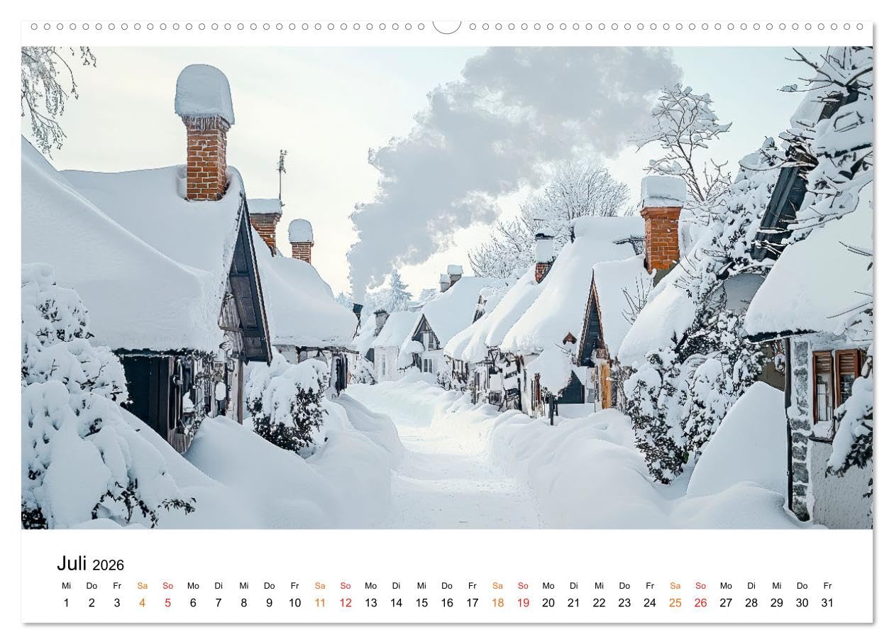 Winterzauber - Nordwind und Schneegestöber (hochwertiger Premium Wandkalender 2026 DIN A2 quer), Kunstdruck in Hochglanz: Erleben Sie die Poesie des Winters - jeden Tag aufs Neue. (CALVENDO Natur)