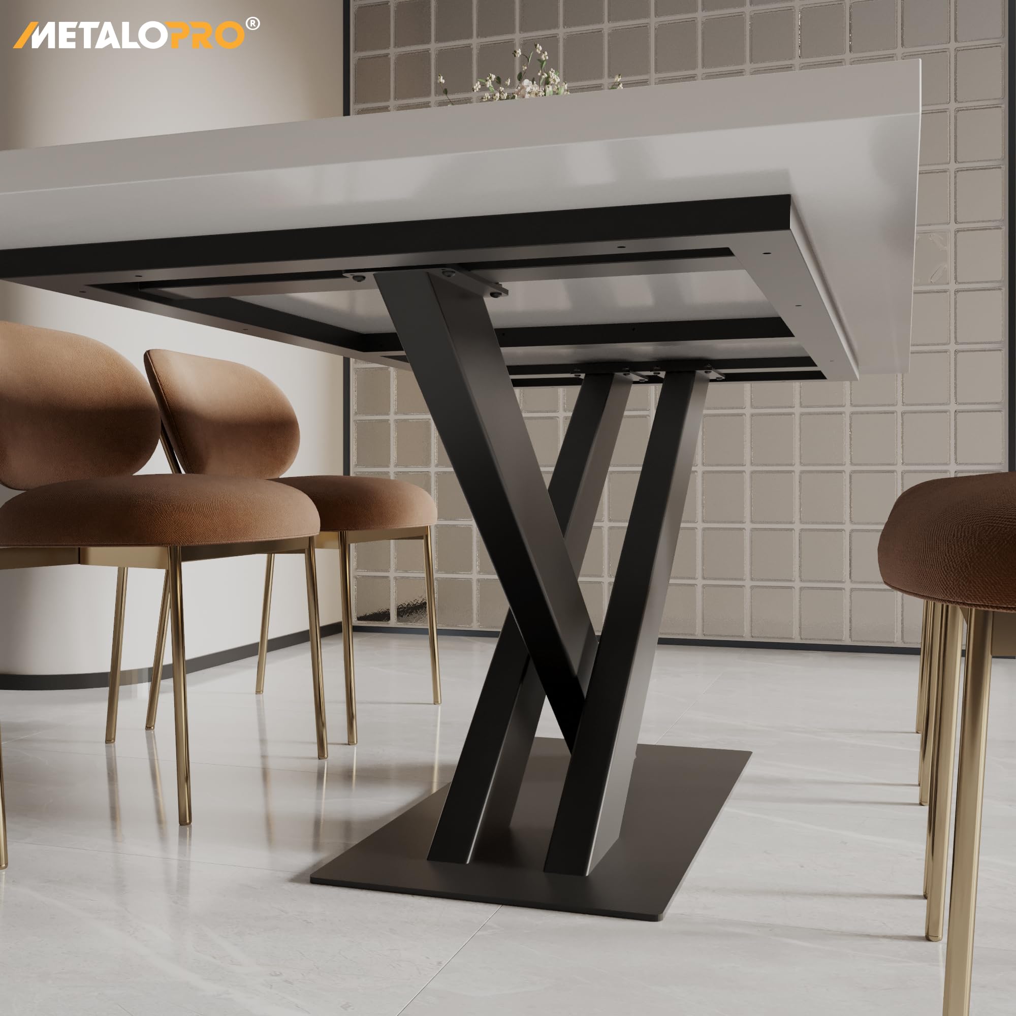 Gambe Tavolo Metallo Acciaio Nero – Struttura Robusta Scrivania Esstisch Tavolino Design Industriale