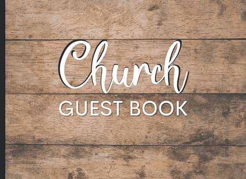 Church Guest Book Christian Welcome Guest Sign-in Book with Email Address and Special Requests Column for Churches and Other Religious