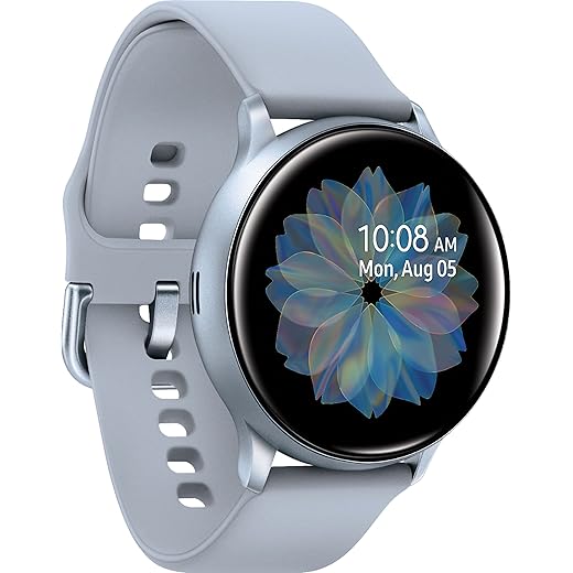 Samsung Galaxy Watch Active 2 (40mm, GPS, Bluetooth) Smart Watch with Advanced Health Monitoring, Fitness Tracking, and Long Lasting Battery, Silver, SM-R830NZSCXAR (Renewed)