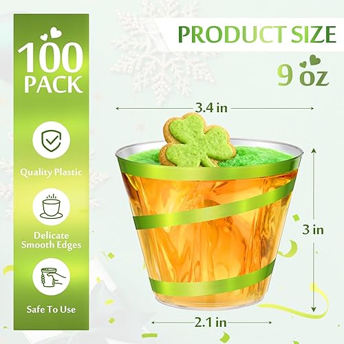 Vista 68 de Gejoy Vasos de plástico con borde de 9 onzas, vasos desechables para beber vino, vasos transparentes y elegantes de Halloween para suministros