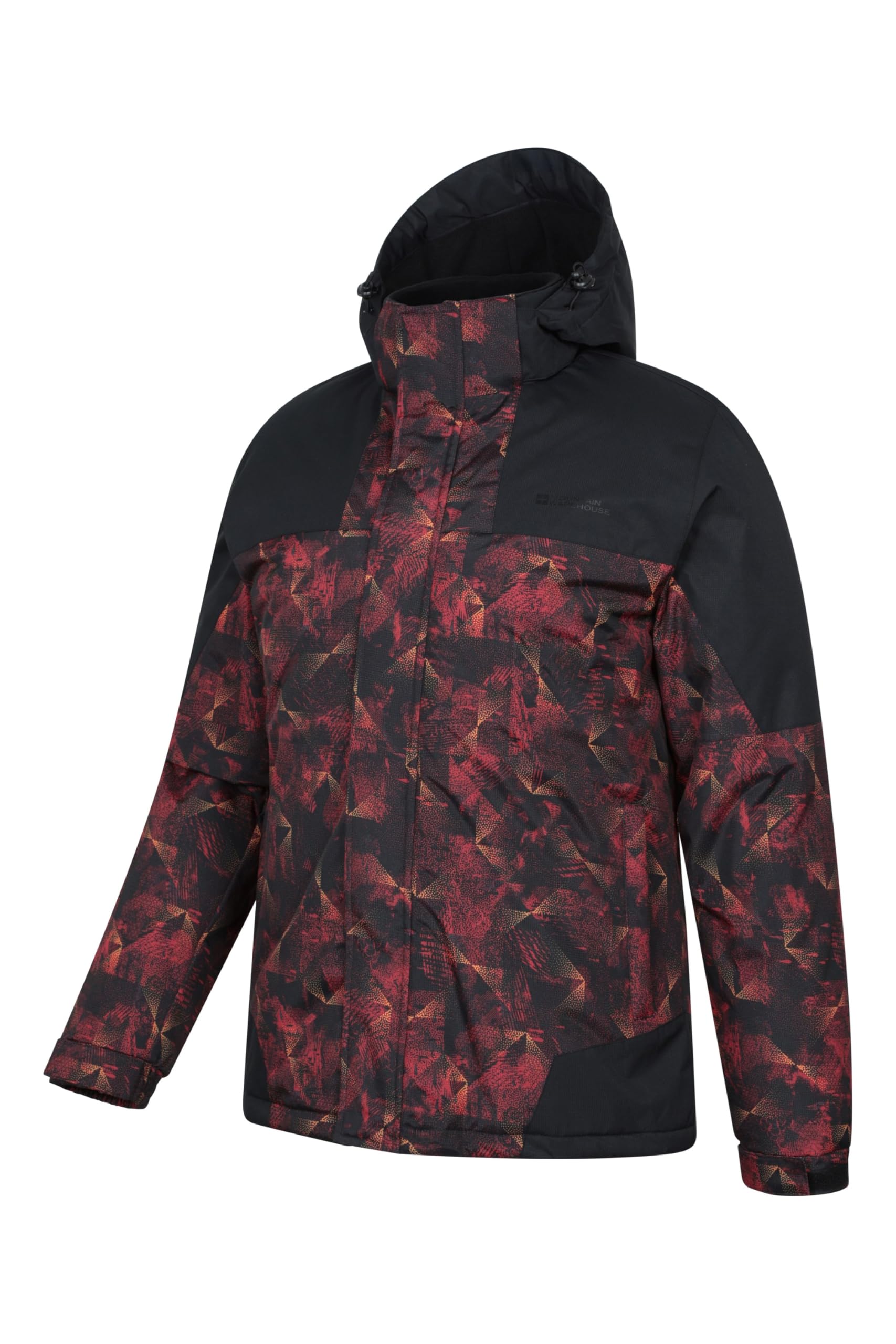 Mountain Warehouse Dusk Skijacke für Herren - Wasserbeständige Snowboardjacke, Fleecefutter, Schneerock, Kapuze und Bündchen zum Verstellen - Ideale Winterjacke
