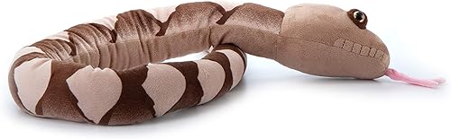 Miniatura 9 de The Petting Zoo Peluche de serpiente Copperhead, regalos para niños, juguete de peluche de serpiente de 54 pulgadas