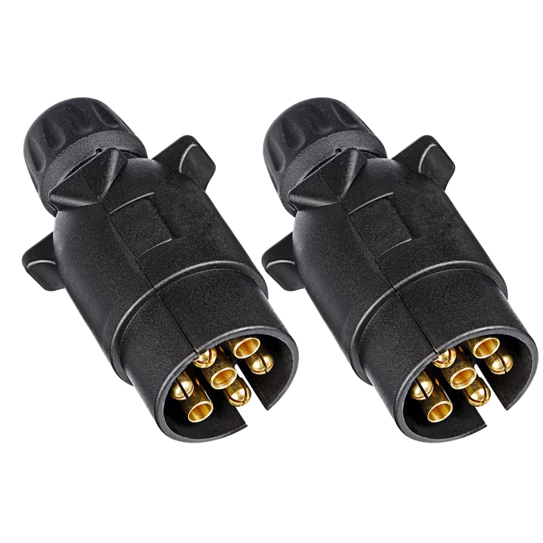 2 Pezzi Spina 7Poli Rimorchio 12v,Spina 7Poli per Macchine Agricole, ISO1724,Impermeabile,Presa 7Poli 12v Maschio, Spina 7Poli per Rimorchio Trattori Portabici Auto RV (DG7PS-2)