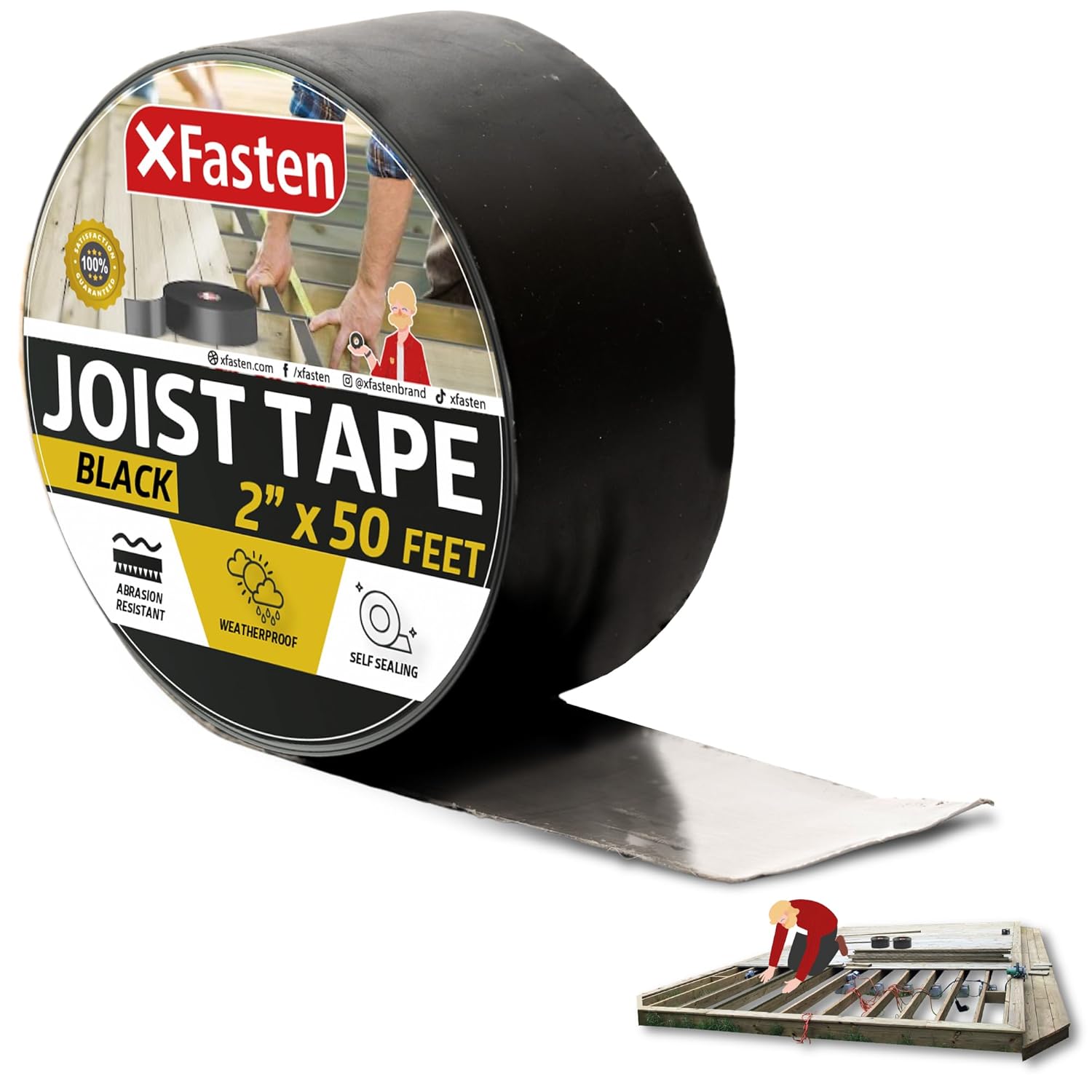 XFasten Joist Tape for Decking 2 Inch x 50 Feet