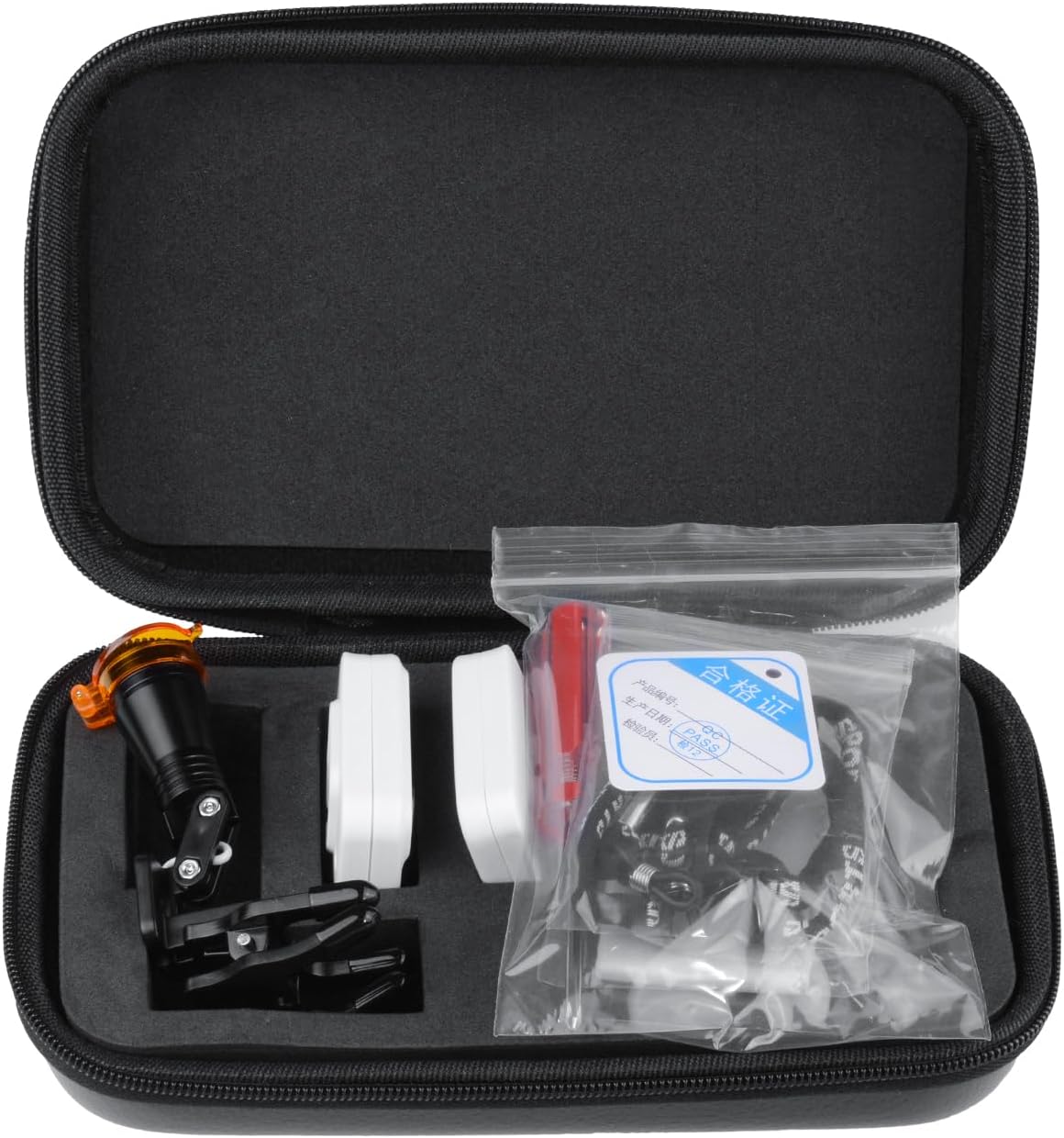 DY-015 White 5W Portalbe Headlight Lamp with Optical Filter and 2 Magnet Adsorption Batteries for Any Binocular Loupe