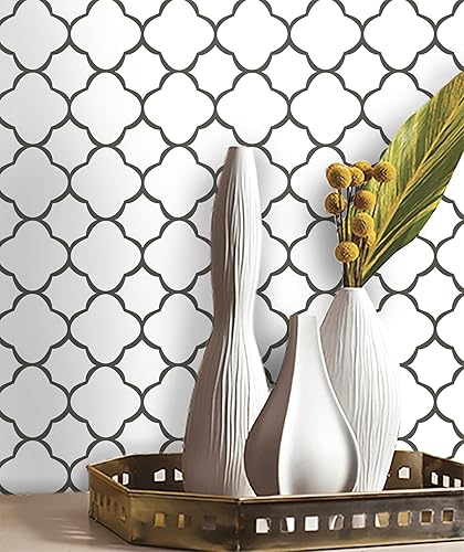 Papel tapiz blanco y gris, papel de contacto con patrón gris oscuro, papel tapiz autoadhesivo geométrico, papel tapiz autoadhesivo moderno, papel de