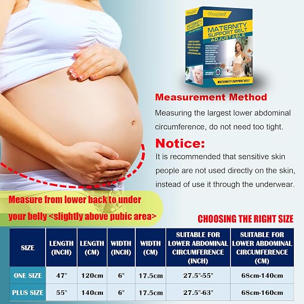 ChongErfei Pregnancy Belly Band Maternity Belt Back Support Abdominal Binder Back Brace - Relieve Back, Pelvic, Hip Pain for Pregnancy Recovery (Black, One Size) - 5