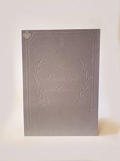 Carte de sympathie/condoléances (grise)