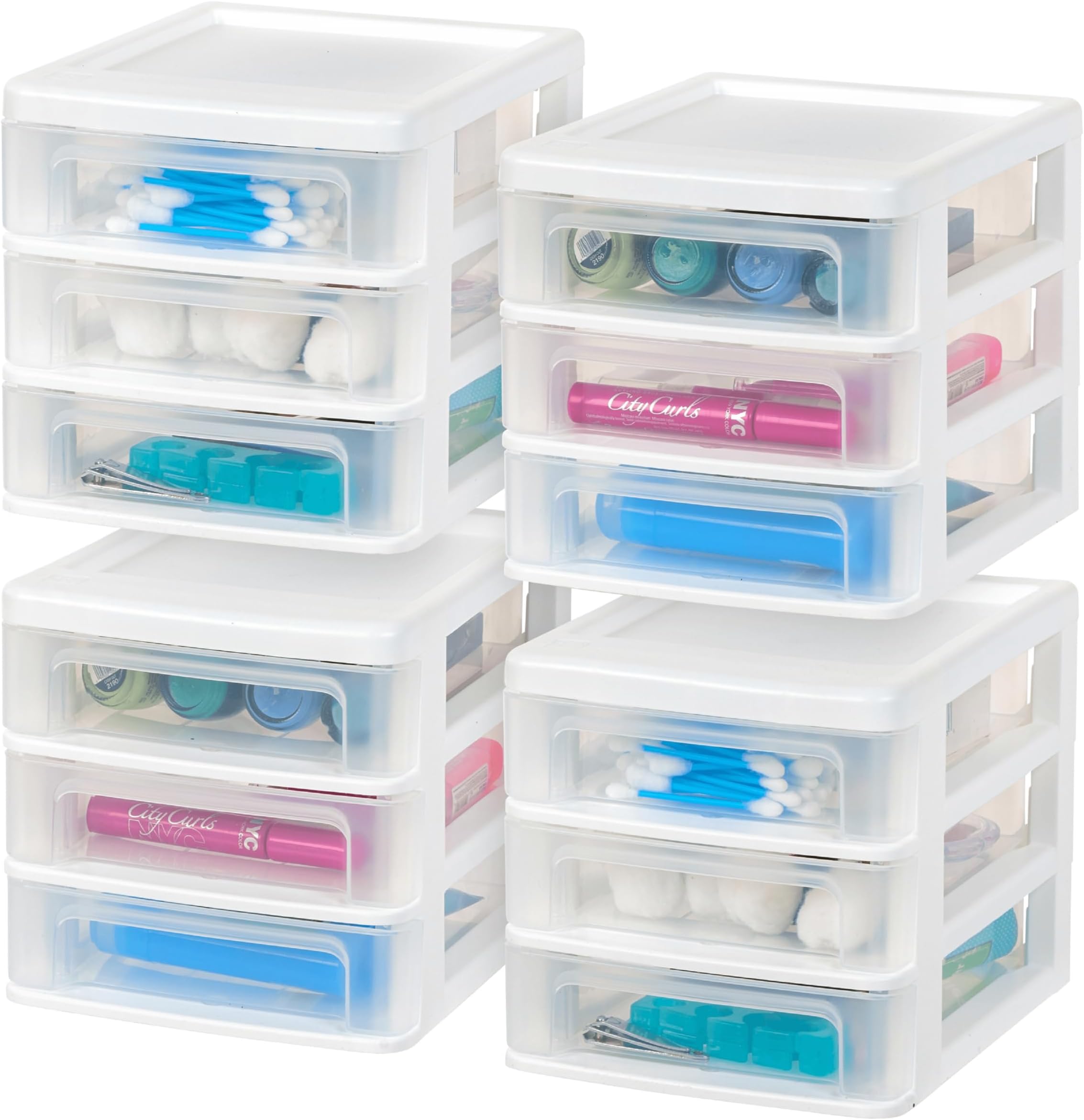Amazon.com: Dependable Industries inc. Essentials 3 Drawer Mini Plastic ...
