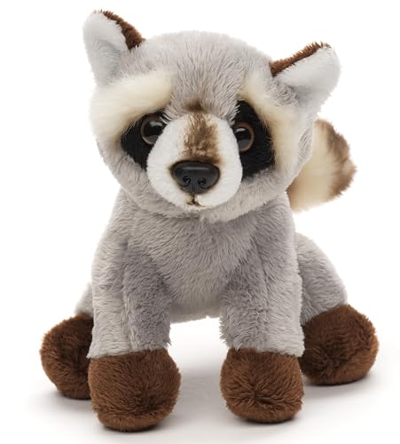 Uni-Toys - Mapache (Gris) Plushie - 15 cm (Longitud) - Oso de Peluche - Peluche