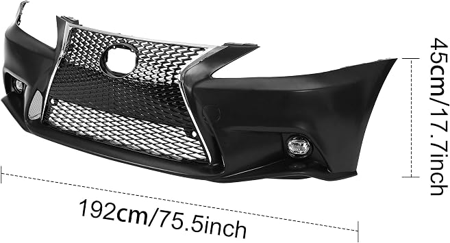 CAREONLINE Front Bumper Conversion Kit with Fog Lamp Compatible with 2006-2012 Lexu-s IS250 /IS350 old & New Modified 13-15 Models, Front Bumper Cover Conversion kits