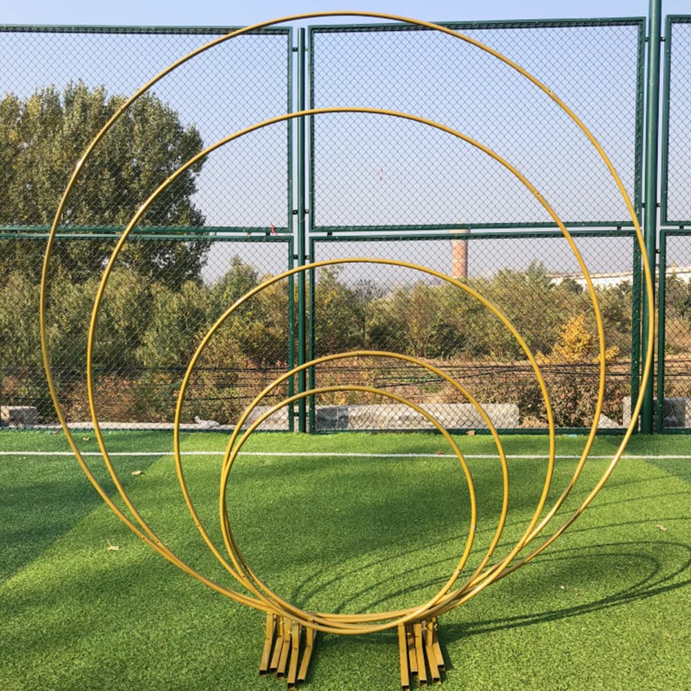 Supporto Per Fondale Ad Arco Matrimonio In Metallo Dorato - 2.2m, Per Cerimonie, Compleanni, Eventi