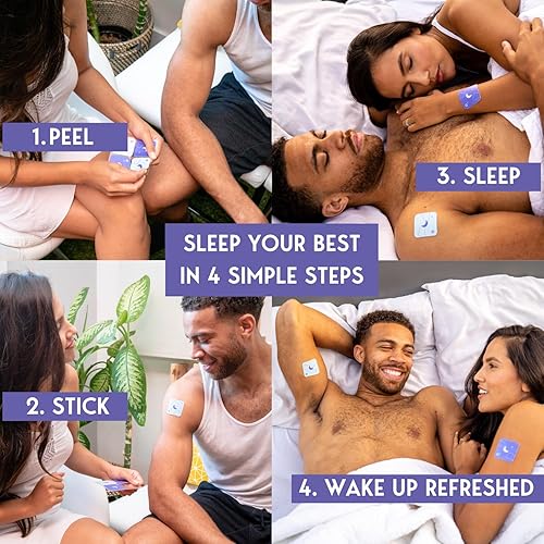 Miniatura 3 de Klova Parches para dormir con melatonina, valeriana, GABA e ingredientes naturales. Alternativa de ayuda para dormir con aplicación fácil durante