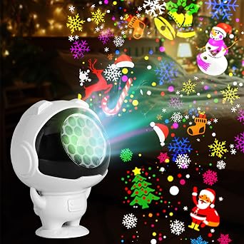 Christmas Projector Lights Indoor/Outdoor, LED Holiday Projection Lamp for Home Decorations, Bedroom, Living Room and Christmas Party, Newly Upgraded Decorative Light, Christmas Gift