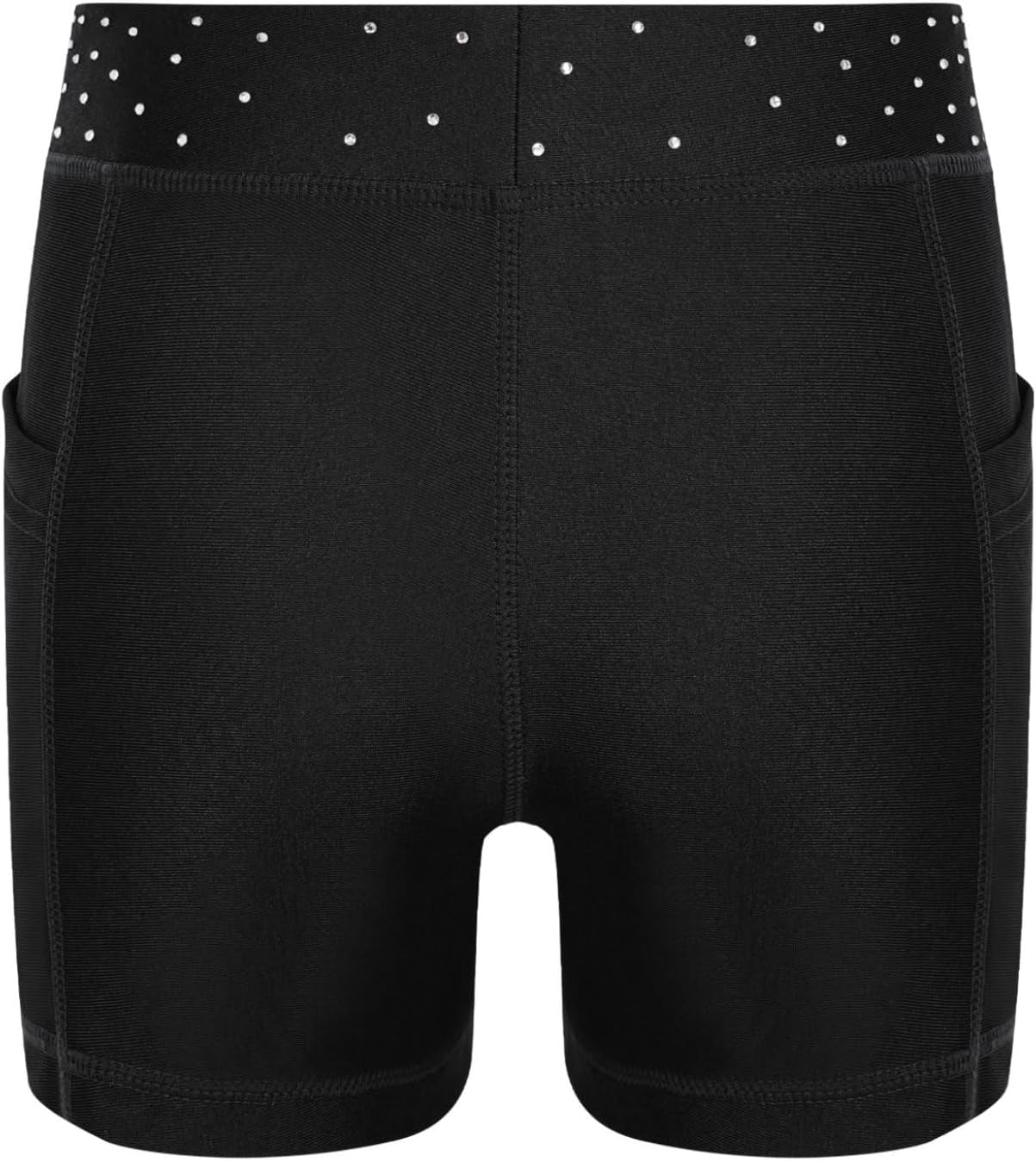 Kids Girls Sparkle Dance Short Pants Glitter Hot Pants Rhinestone Athletic Gymnastics Hip Hop Shorts