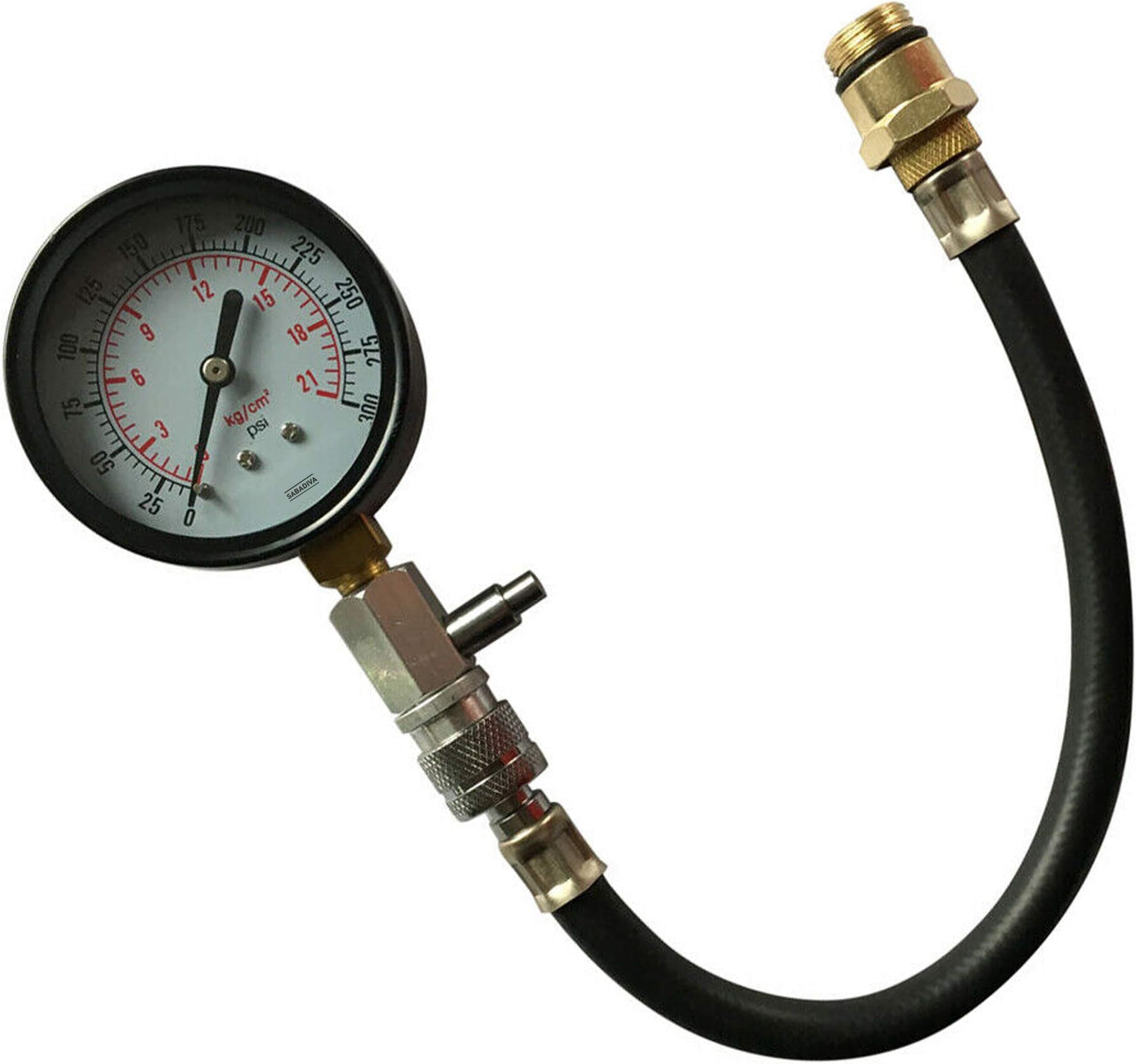 SABADIVA Engine Compression Tester Cylinder Leak Down Tester Compression Kit Tester Fuel Pressure Gauge Tester Compression Tester Automotive