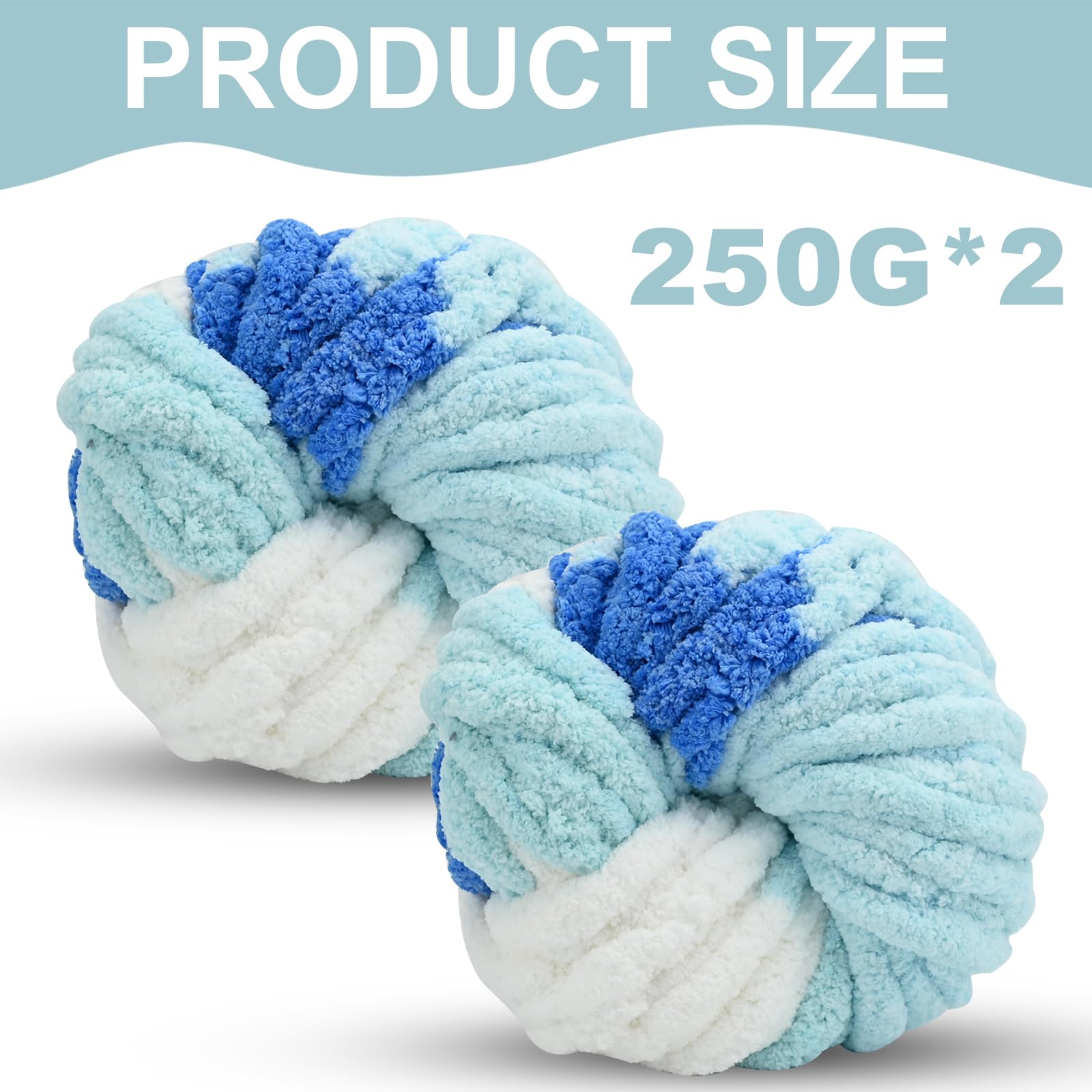 Chunky Wool Yarn 250g × 2 - Image 2