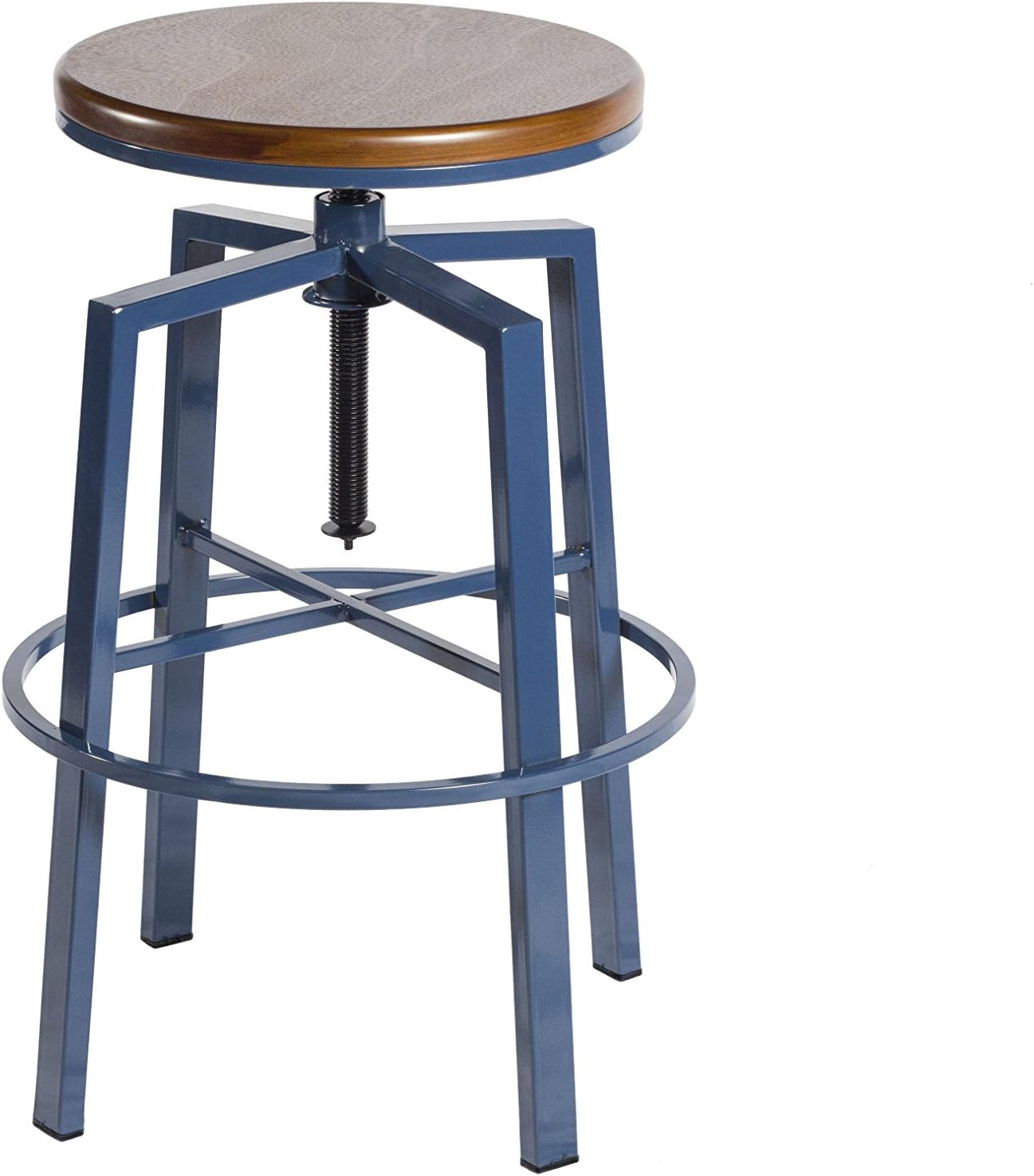 Steve Silver Company Dorian Adjustable Barstool, Navy Bar Stool,