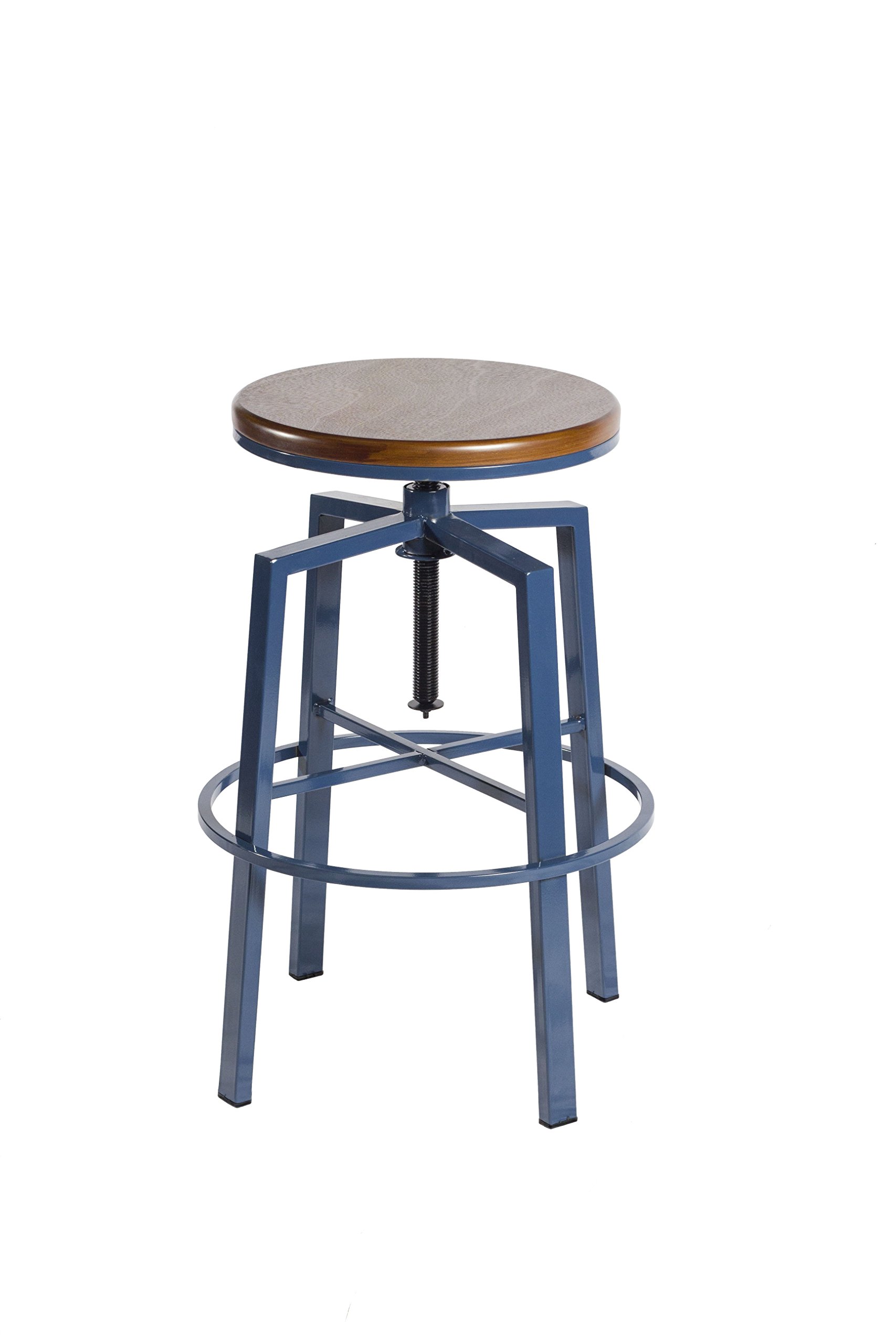 Steve Silver Company Dorian Adjustable Barstool, Navy Bar Stool,