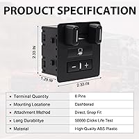 Vista 4 de RLP Interruptor de control de freno de remolque compatible con Cadillac Escalade Chevy Avalanche Silverado 1500 2500 3500 Suburban Tahoe GMC Sierra