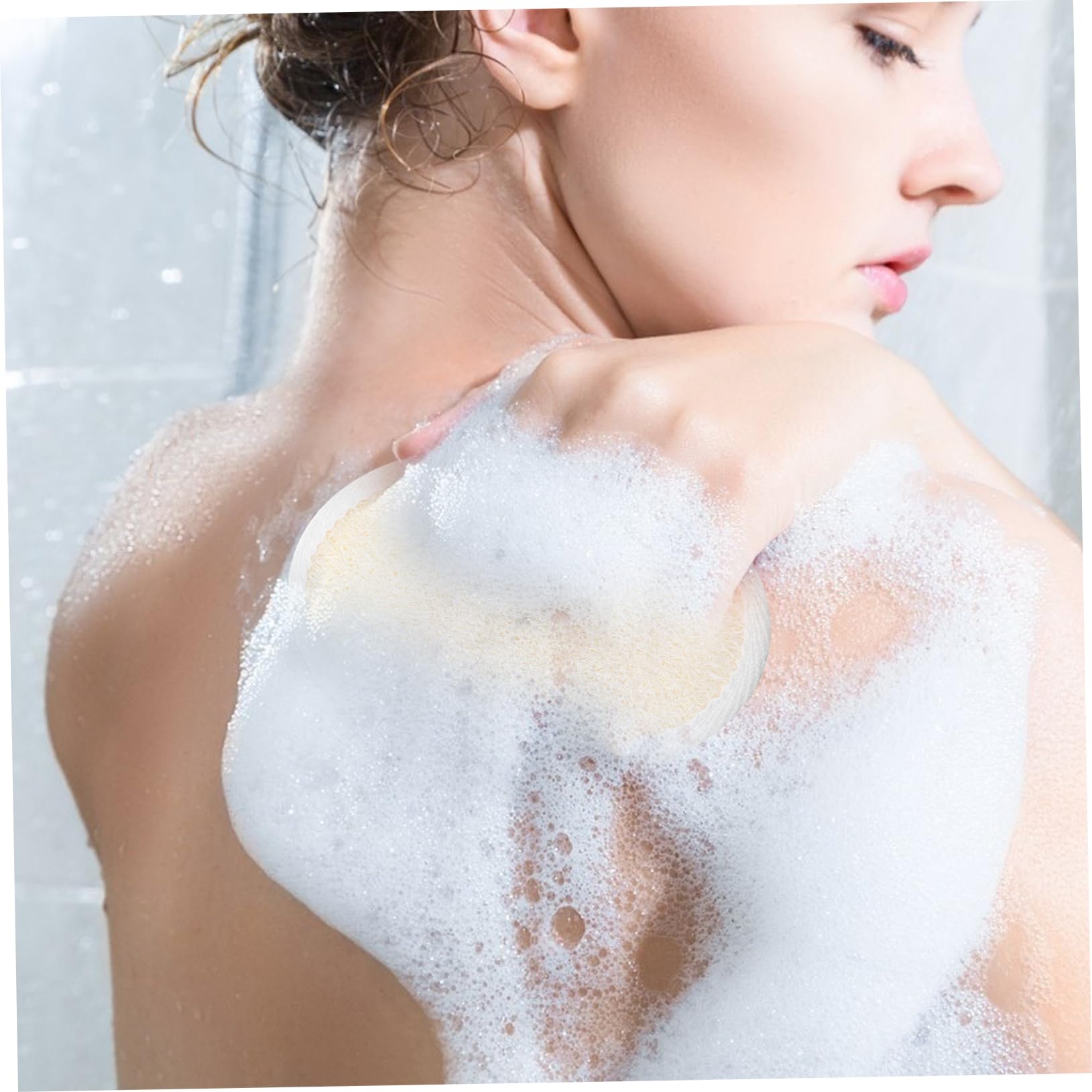 TOPBATHY 9pezzi Spugne Esfolianti Luffa Per Doccia Asciugamani Per Bagno Con Corda Scrub Per Corpo Per Pulizia Profonda e Delicata Della