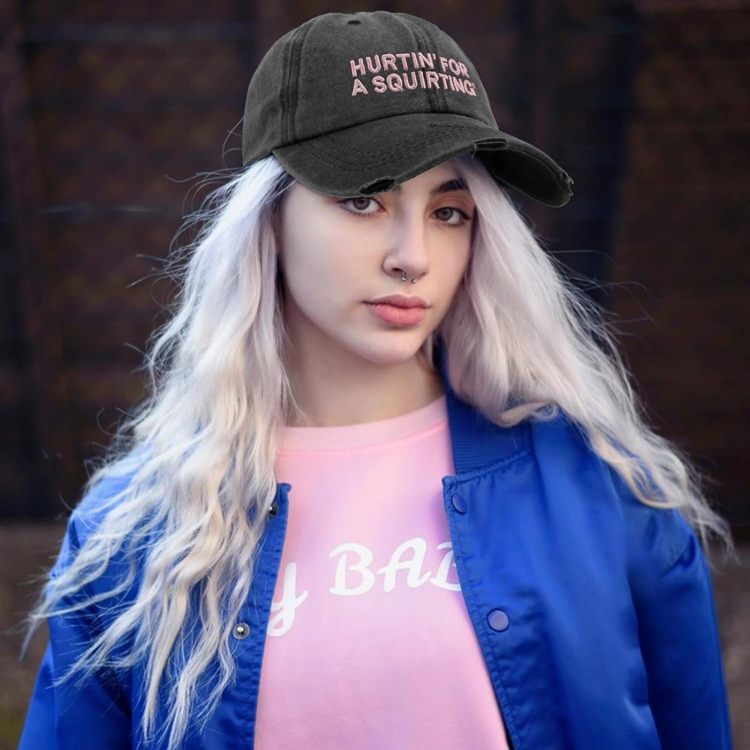 Embroidered Baseball Cap Adjustable Washed Cotton Funny Golf Hats for Womens Men - Image 5