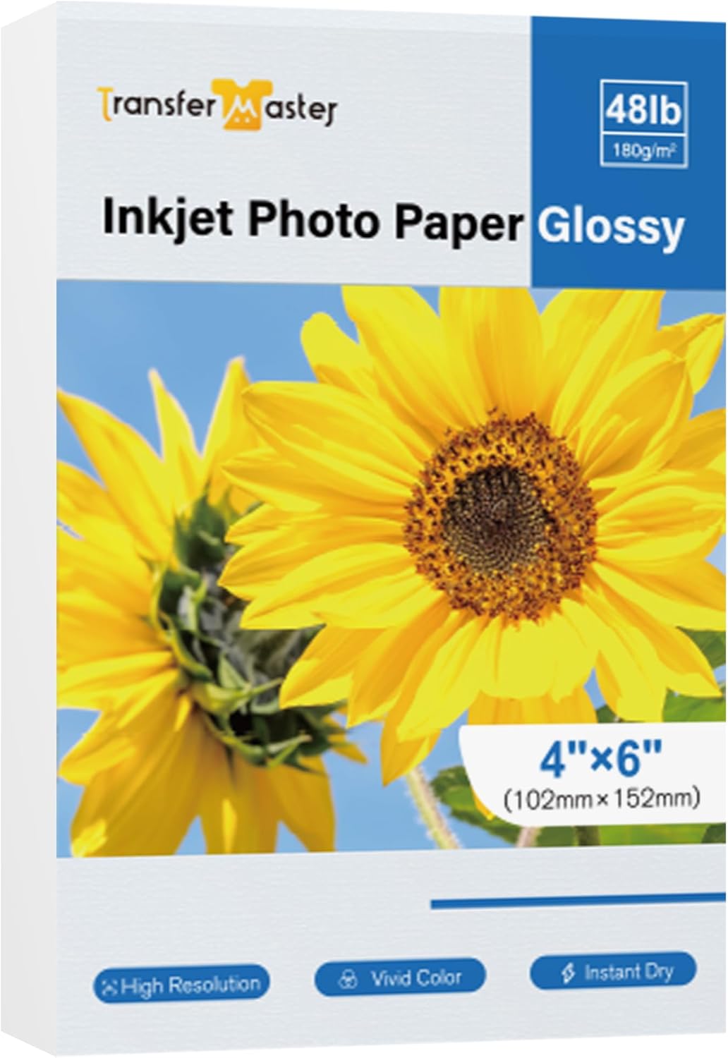 120 Sheets Glossy Photo Paper 4X6 Inches 48lb Professional Glossy ...