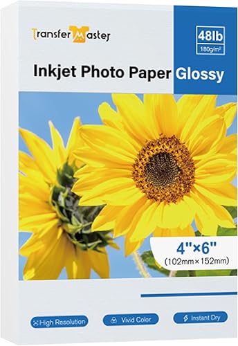 120 hojas de papel fotográfico brillante de 4 x 6 pulgadas, papel fotográfico brillante profesional de 48 libras para impresoras de inyección de