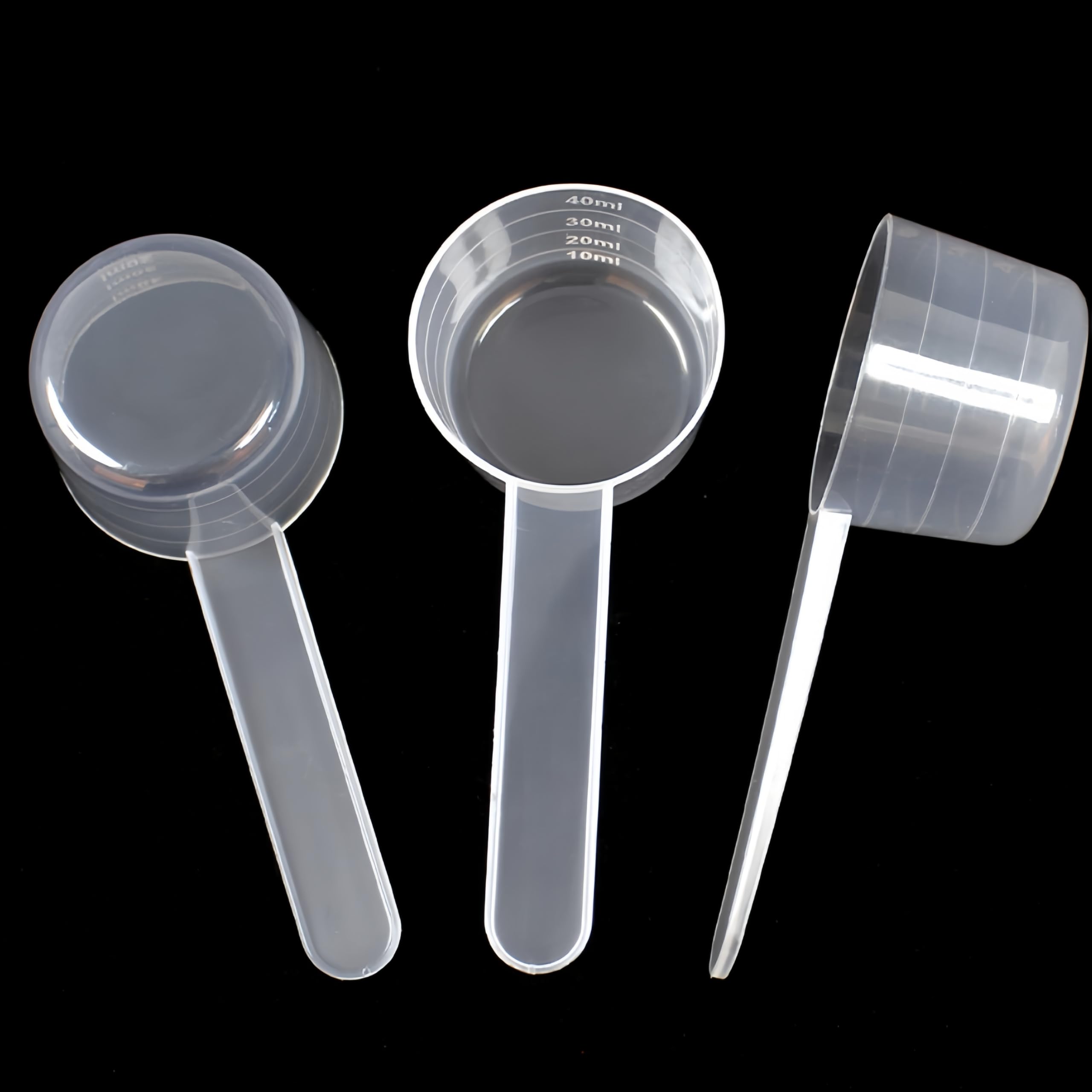 Lot de 6 cuillères doseuses transparentes avec échelle 20 g poudre 40 ml liquide café mesure plastique