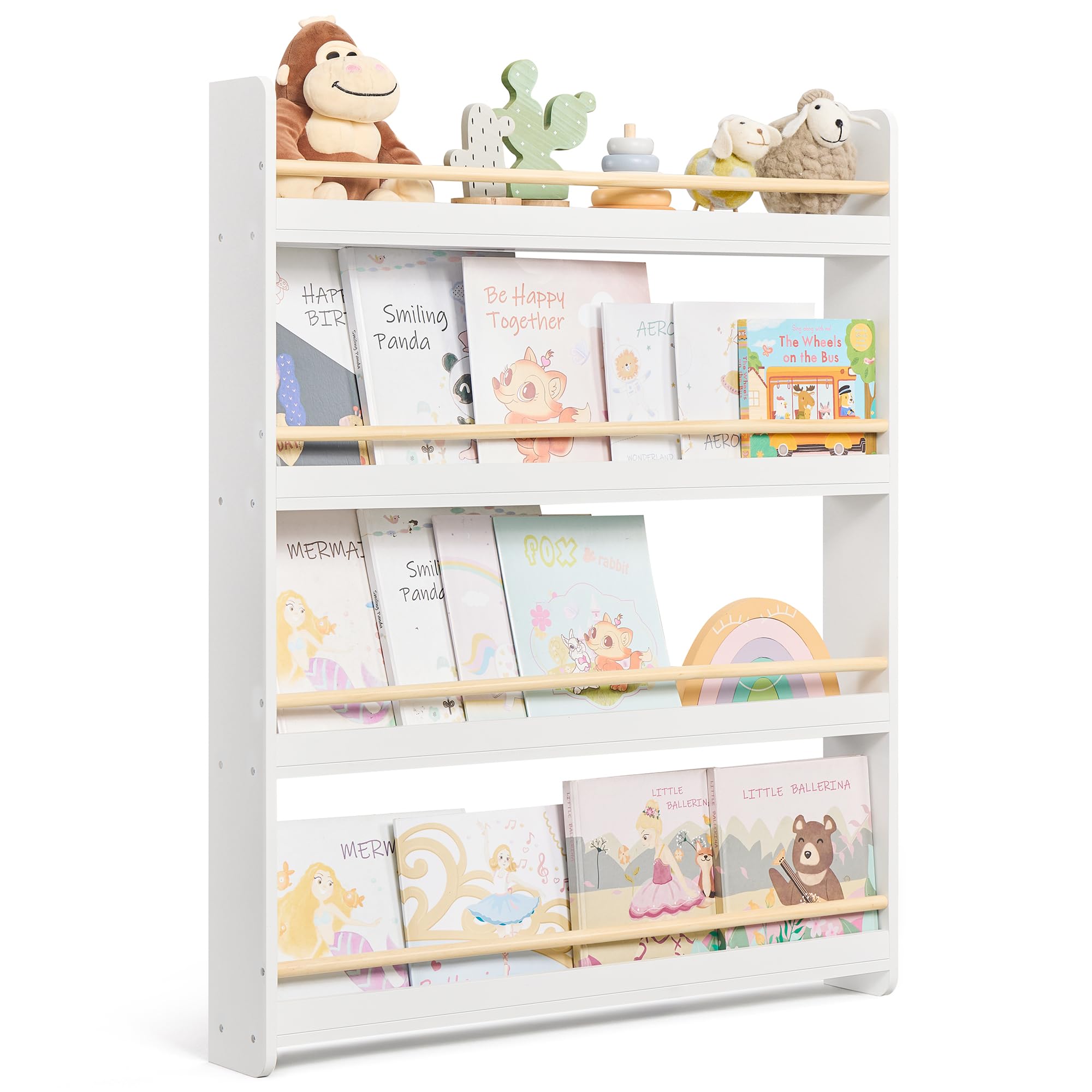 SONGMICS Kinderboekenkast met opbergrek