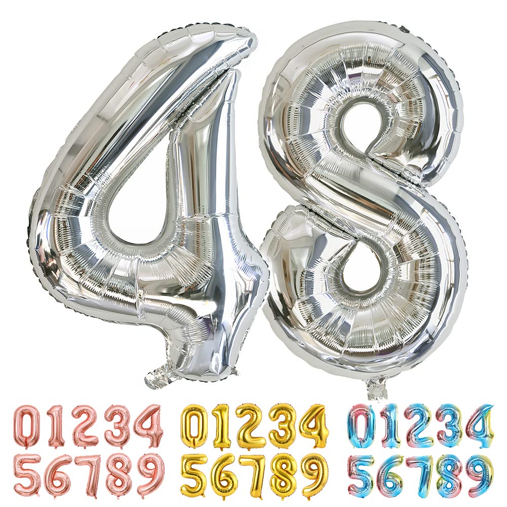 Foil Globo Número 5 Azul 40" (101cm), Inflable Helio o aire, Gigante Numeros 0-9, 10-19, 20-29, 30-100, Grande Globos Decoración para La Boda Aniversario y Cumpleaños Fiestas — view 244