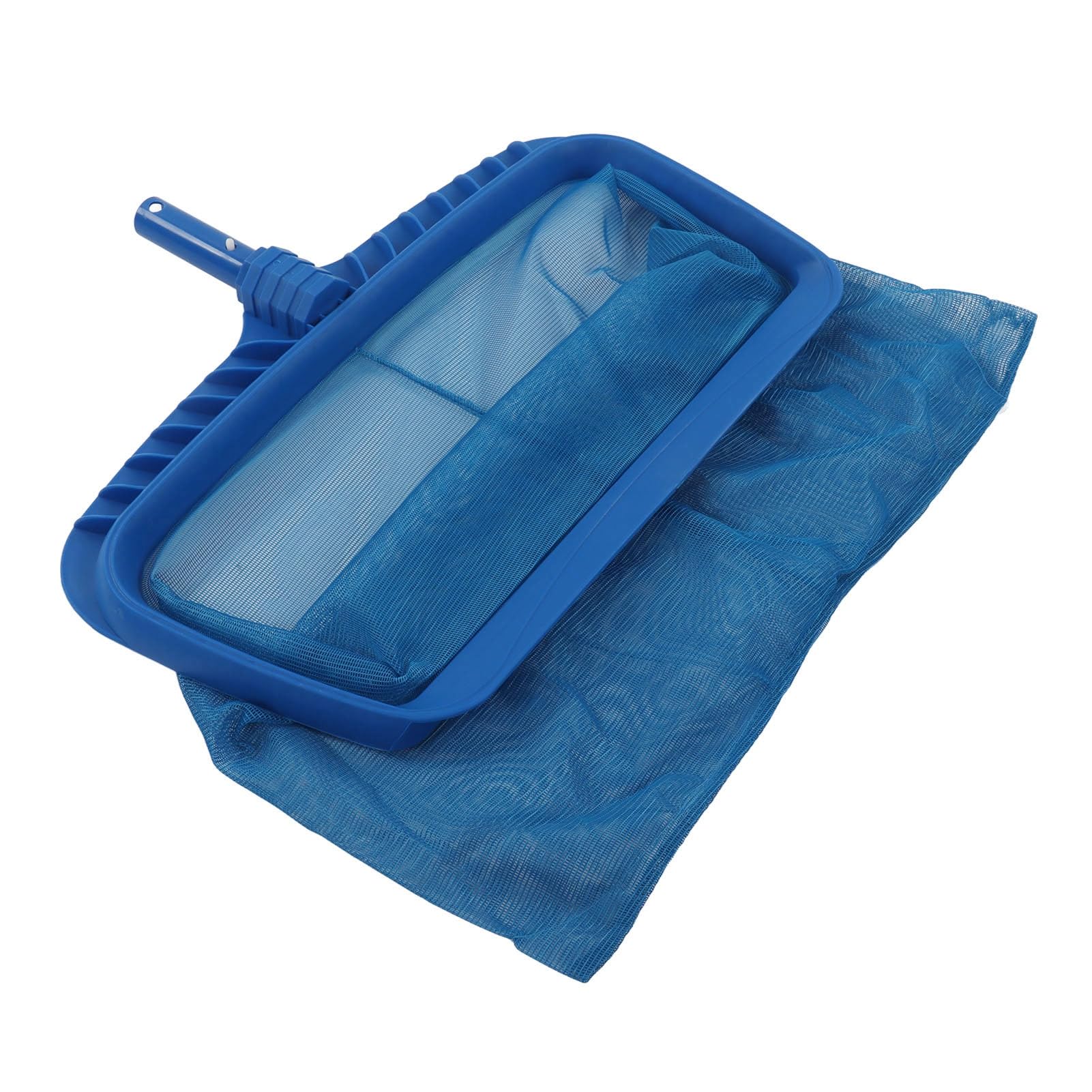 Brrnoo Red Skimmer de Piscina Pesada Azul, Malla Fina para Hojas y Escombros, Marco de Plástico Resistente, Compatible con la Mayoría de los Mangos de Aluminio, Ideal para Limpieza
