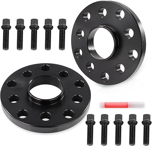 Miniatura 1 de LSAILON 2 espaciadores de rueda de 0.591 in 5X100/5x112 de 2.248 in M14x1.5 5 separadores de 5 lengüetas compatibles con Volkswagen Beetle CC Eos