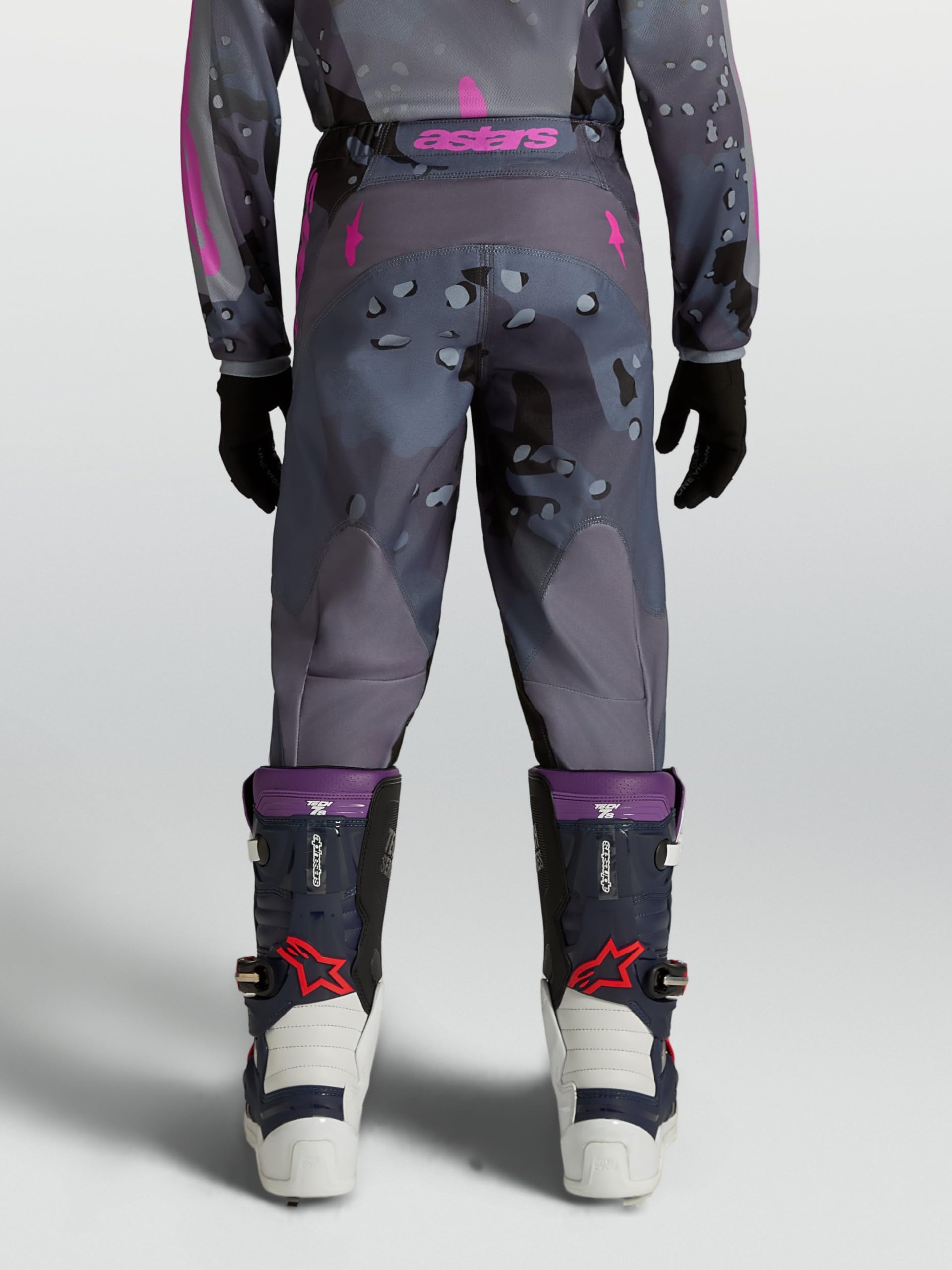 Alpinestars Fluid Lone Młodzieżowe spodnie motocrossowe, szary/fioletowy, 24