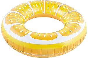 Float Joy: 3-in-1 Lemon Print Pool Float