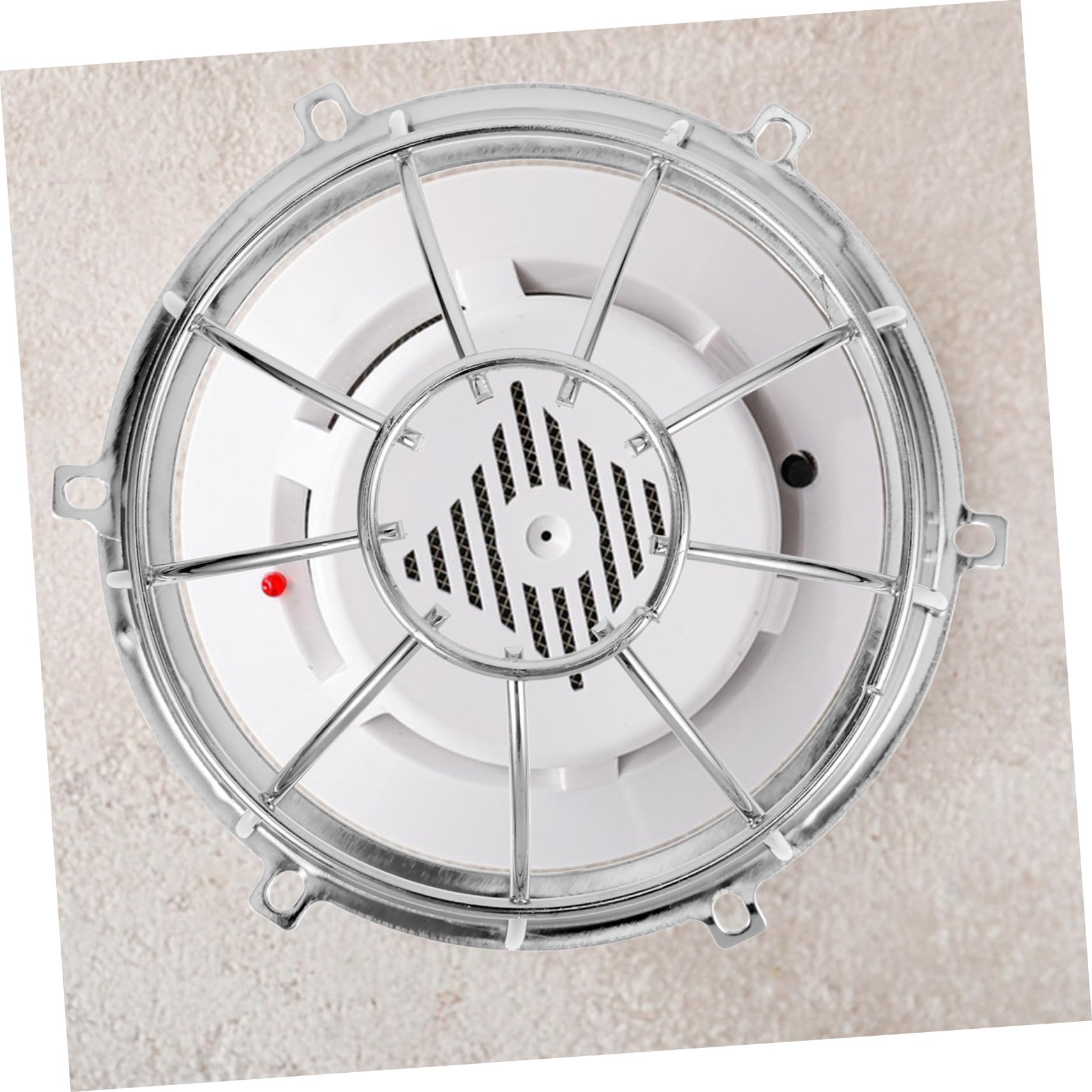 Hohopeti 4 Piezas Protector Metálico para Detector de Alarma Resistente y Decorativo Protectora para Avisador de Humos Jaula para Rociadores Incendios Instalación Rápida y Duradera para