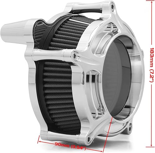 Miniatura 5 de TOPRAMETAL Entradas de filtro de aire cromado transparente para Harley Fltru Road Glide Ultra Flhr Road King Flhx Street Glide 2008-2016