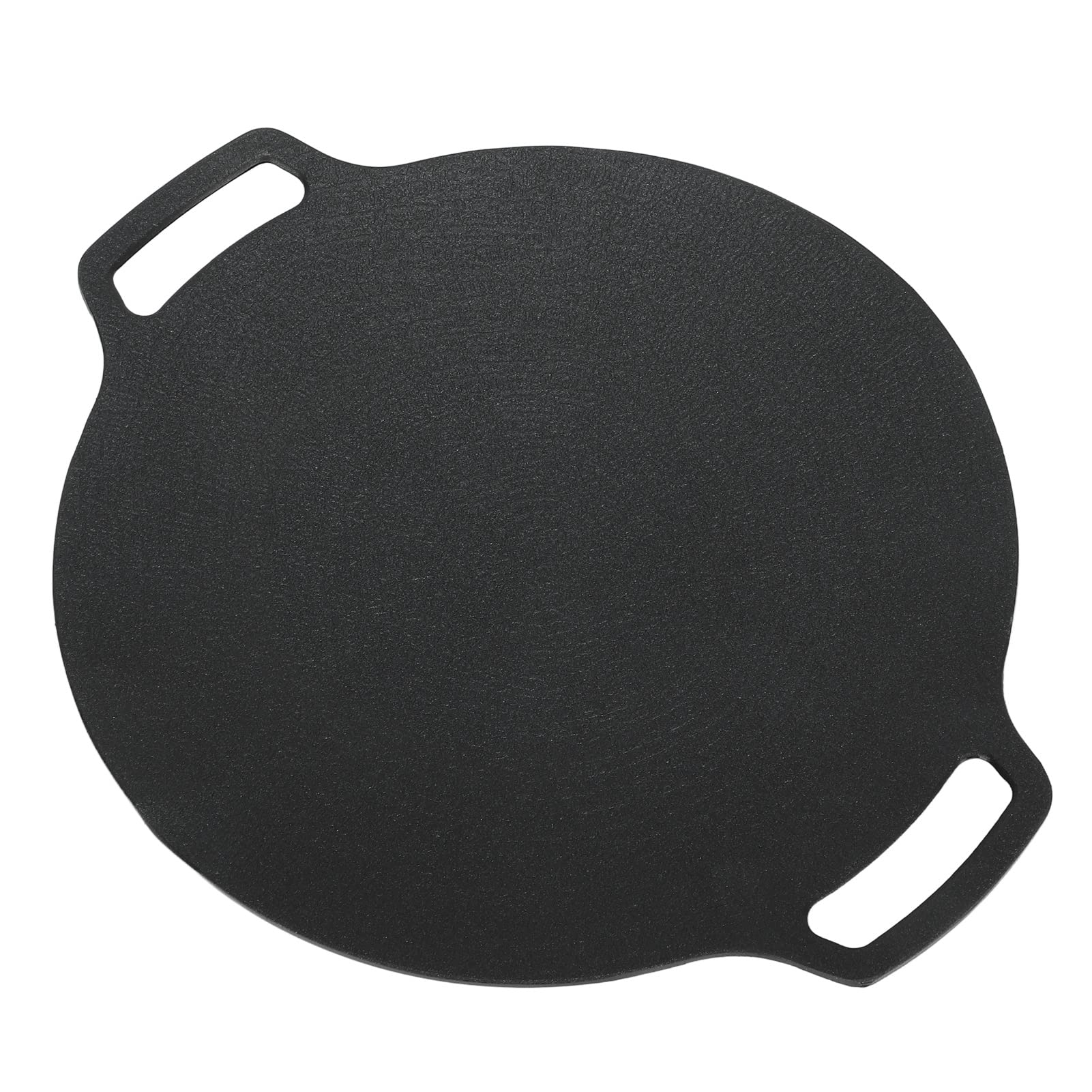 Leapiture Korean BBQ Grill Pan Nonstick Round Griddle Grill Pan Double Handle Outdoor Grill Plate for Outdoor Camping(36cm)