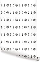 Vista 1 de Simple Shapes Phases of The Moon - Papel tapiz autoadhesivo (hoja individual de 2 x 9 pies)