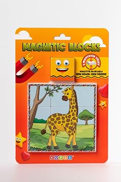 K PSS Manyetik Blok  ift Tarafl  9 Par al  M knat sl  Puzzle 2 G rsel Z rafa-Fil YapBoz