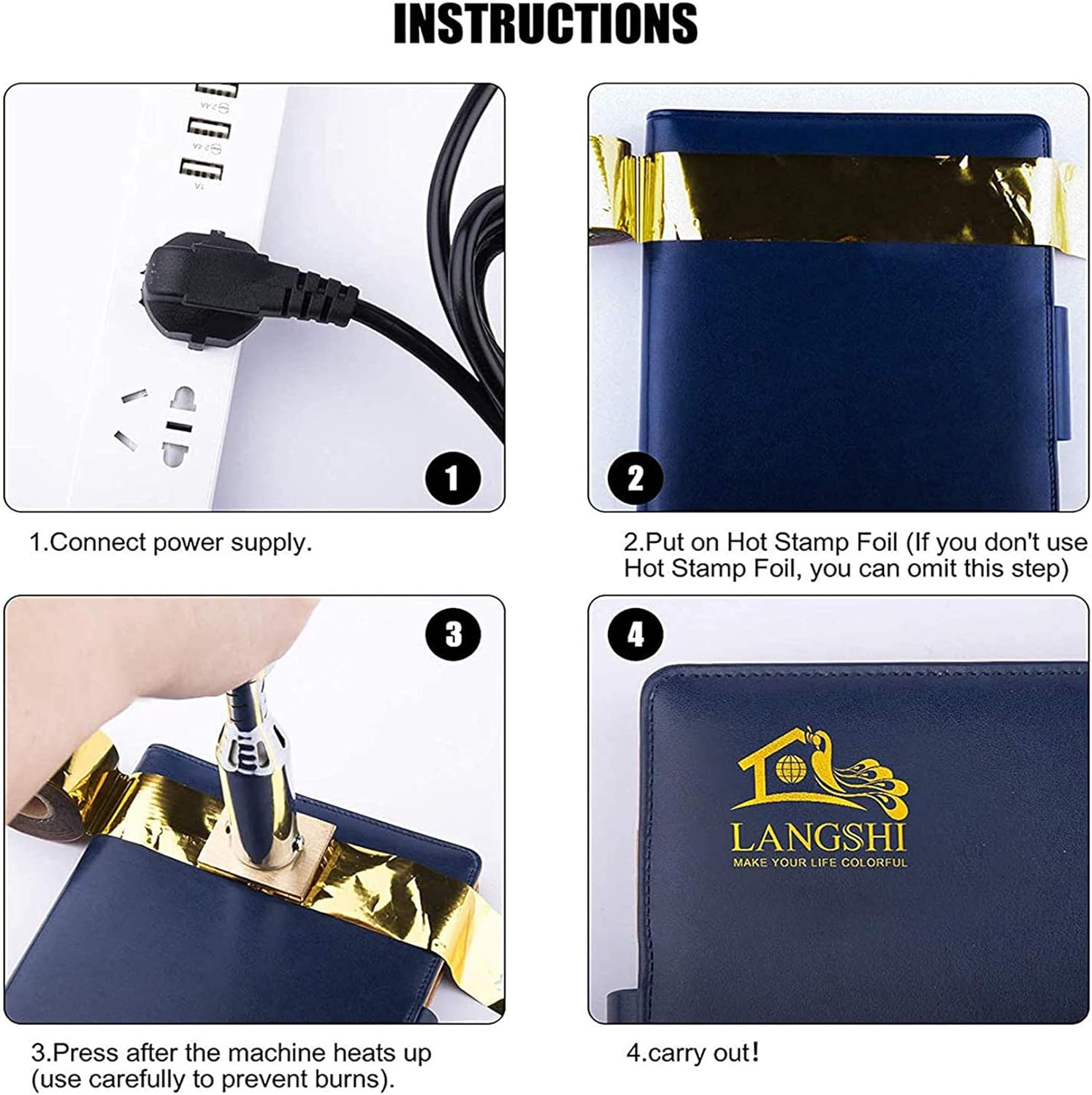 Arokimi Electric Branding Iron hot stamp foil instructions