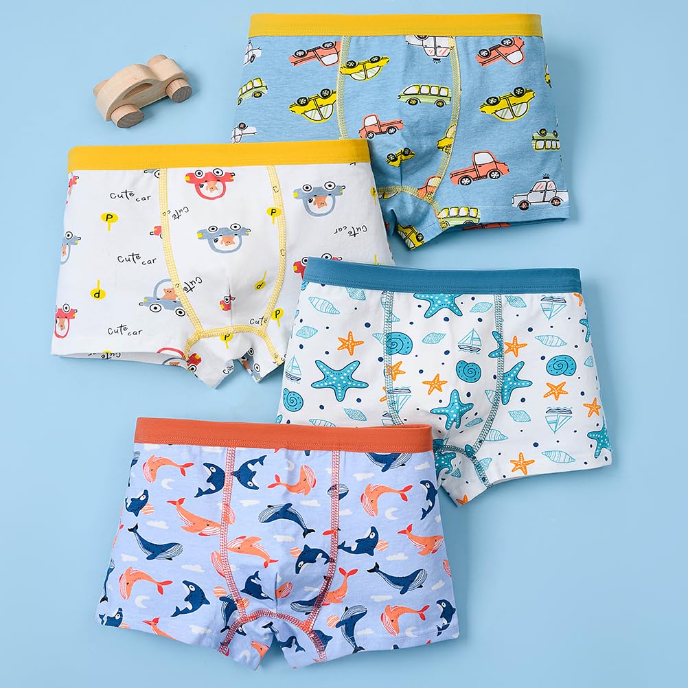 Boxers pour garçons, sous-vêtements pour Enfants, Coton, Lot de 12